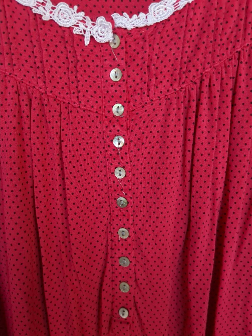 Vintage Comfy Soft Long Ruffled Sleeve Nightgown - Picture 2 of 10